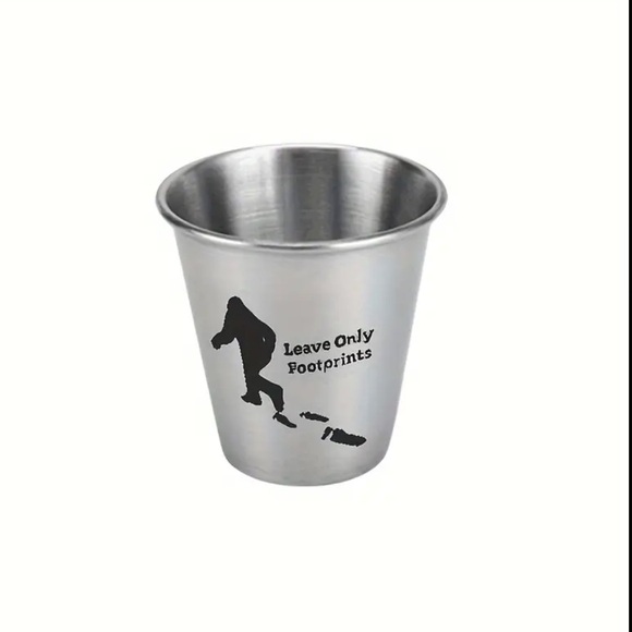 🆕 4pcs, Stainless Steel Shot Cups with Sasquatch Bigfoot Designs -2oz Capacity - Picture 5 of 7